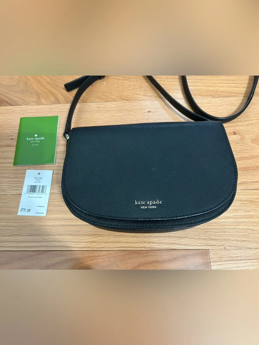 Kate Spade flap crossbody in black